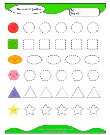 Geometrik Şekiller Çalışma Sayfaları